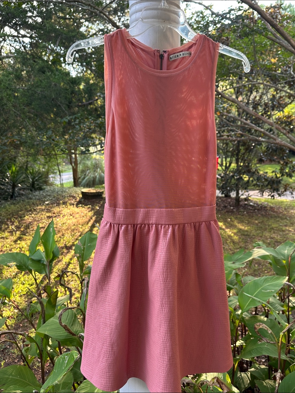 Alice + Olivia light coral Mini Dress